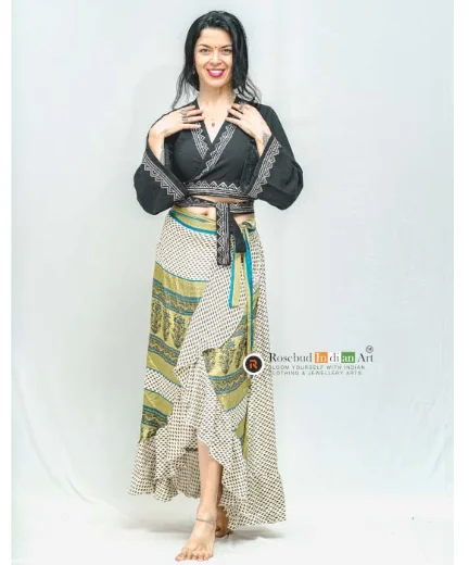 Boho ruffles Wrap Skirt 