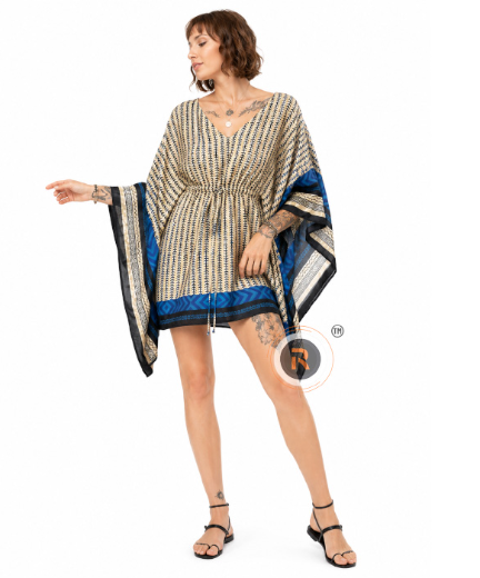 Kaftan Top In Saree Fabric